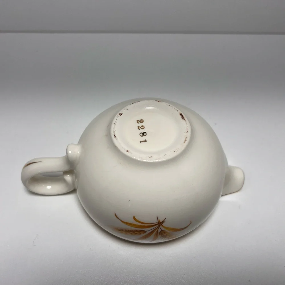 3/$25 SALE! Vintage Homer Laughlin Golden Wheat Cream Gravy‎ Boat with Creamer